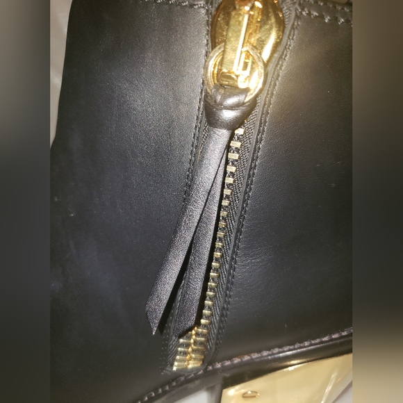 Guiseppe Zanotti Black leather biker moto western ankle boots gold plate heel 11 - Picture 8 of 16